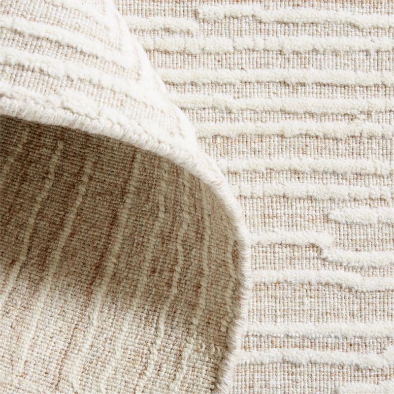 Milos Wool and Viscose Sand Brown Area Rug 6'x9' + Reviews Crate