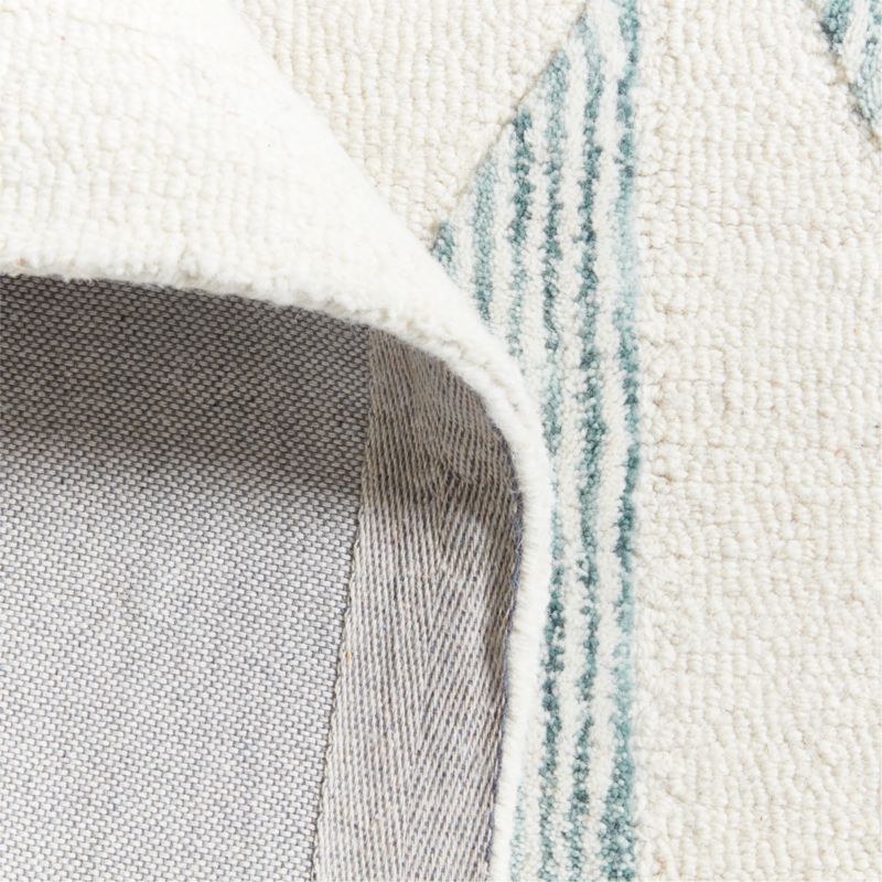 Modern Alphabet Blue Kids Wool Area Rug 6x9 Crate & Kids Canada