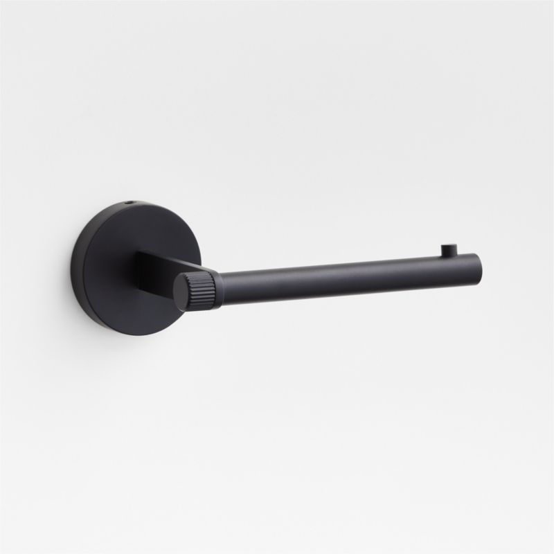 Modern Fluted Matte Black WallMounted Toilet Paper Holder + Reviews