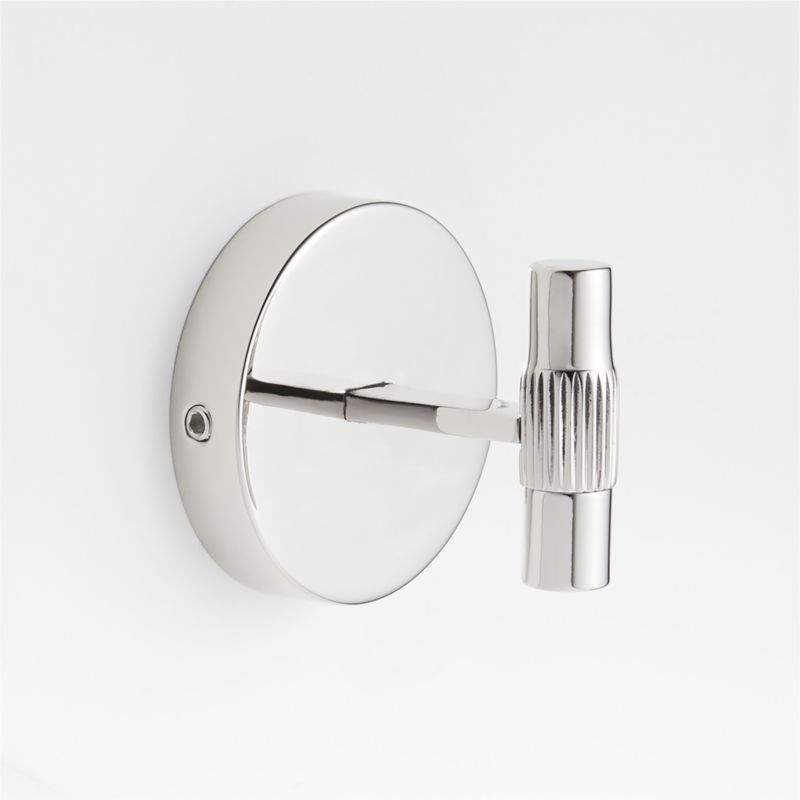 Modern Fluted Polished Chrome Bathroom Towel Hook + Reviews Crate