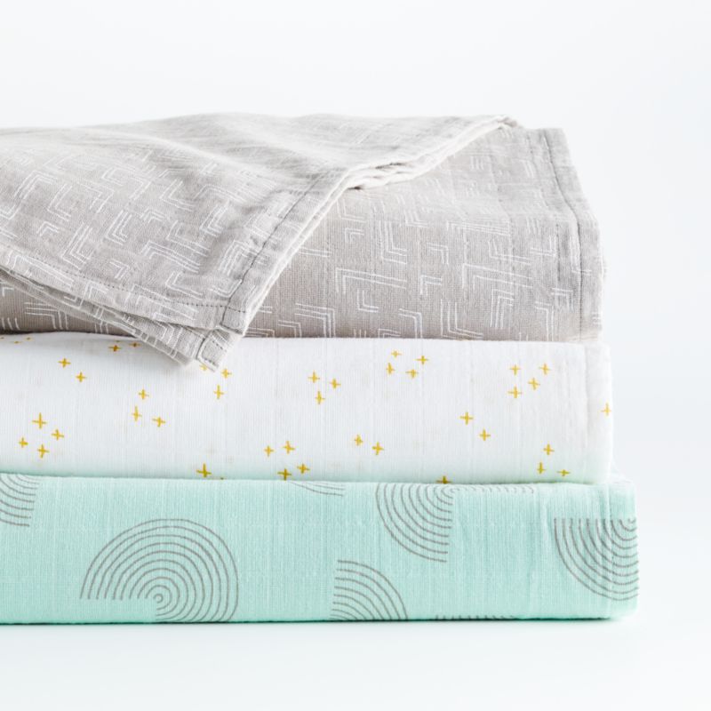 Mint Modern Organic Baby Swaddle Blankets, Set of 3 + Reviews Crate