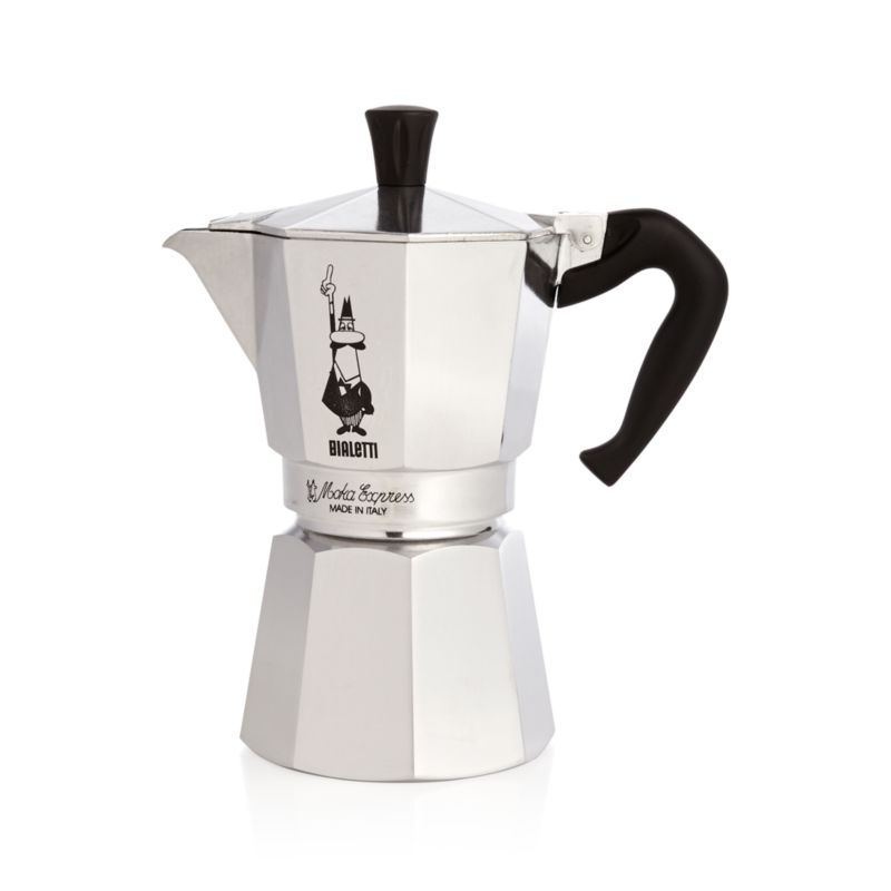 Bialetti Moka Aluminum 6Cup Espresso Maker + Reviews Crate & Barrel