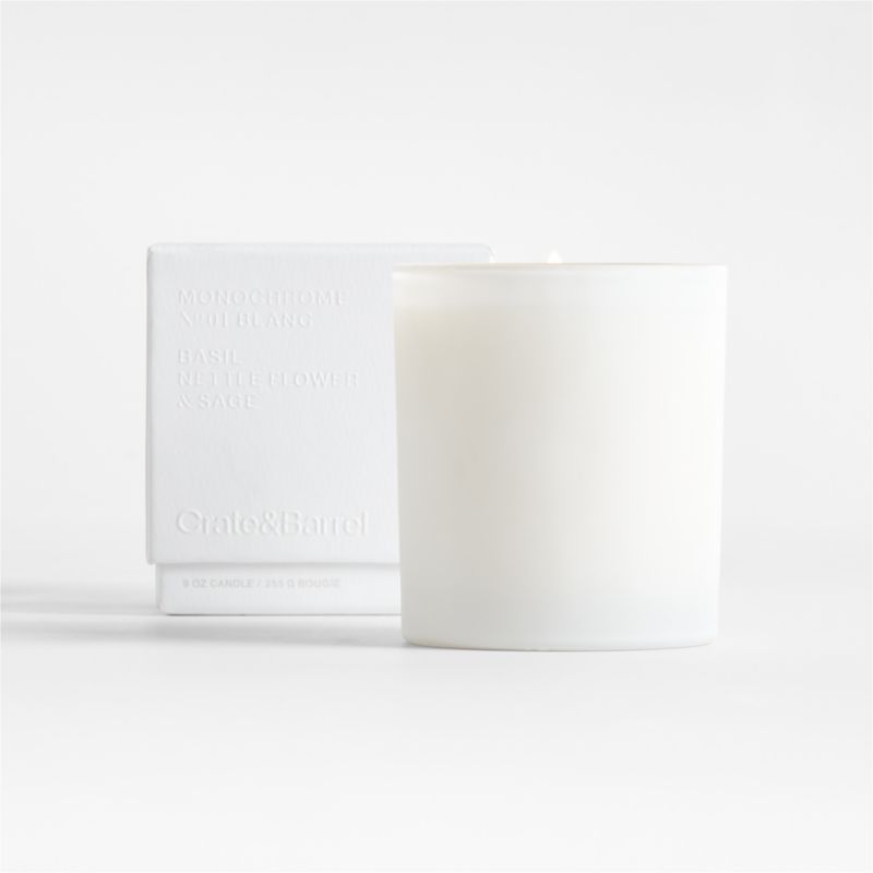 Monochrome No. 01 Blanc Scented Candle Crate & Barrel