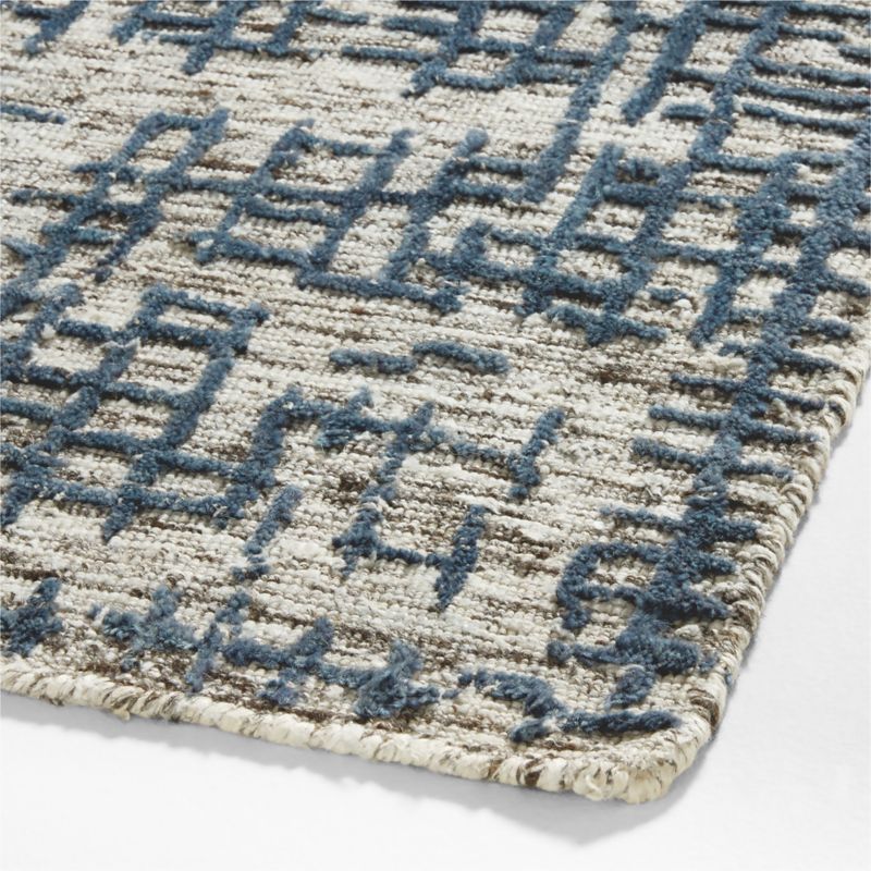 Montauban WoolBlend Grid Silver Rug 12"x18" Swatch Crate & Barrel Canada