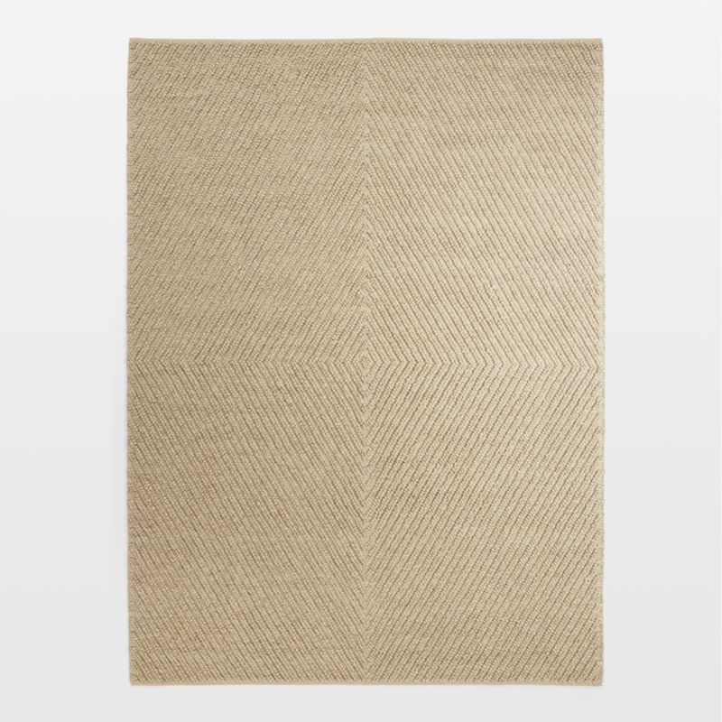 Montreal Wool HandTufted Sand Brown Area Rug 10'x14' Crate & Barrel