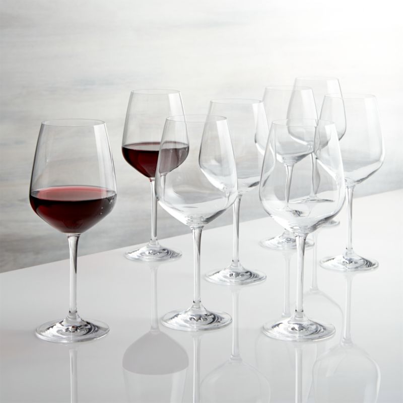 Nattie Red Wine Glasses, Set of 8 + Reviews Crate & Barrel