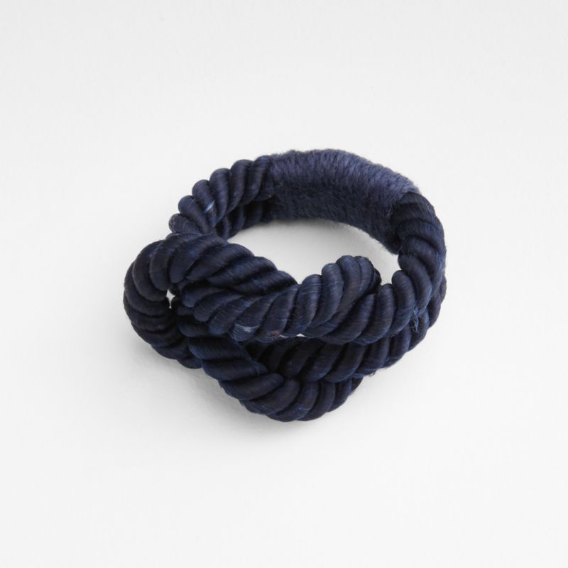 Navy Blue Nautical Rope Napkin Ring + Reviews Crate & Barrel Canada