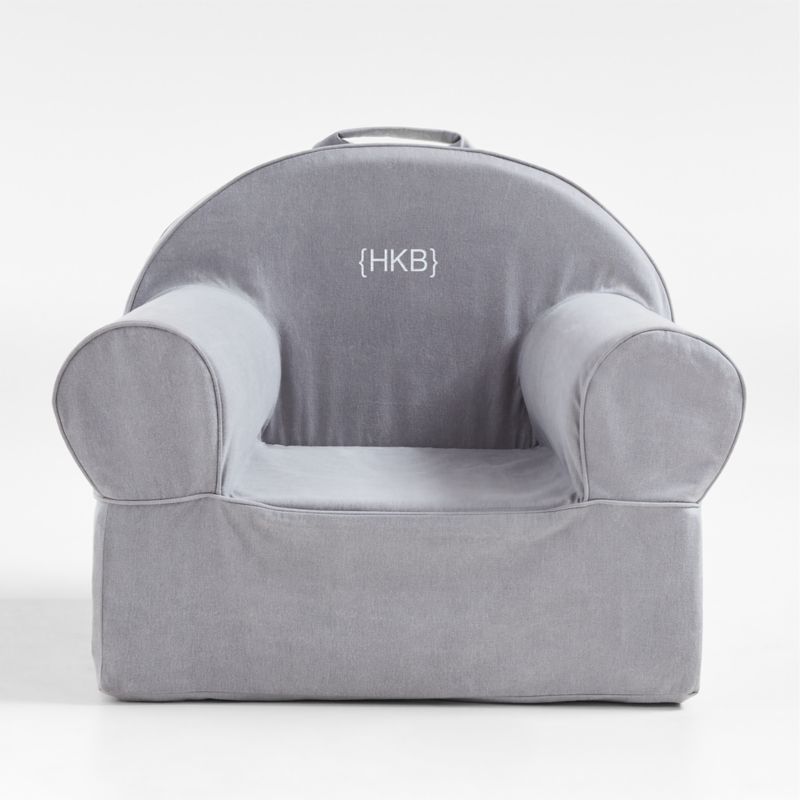 Large Pewter Grey Kids Lounge Nod Chair + Reviews Crate & Kids Canada