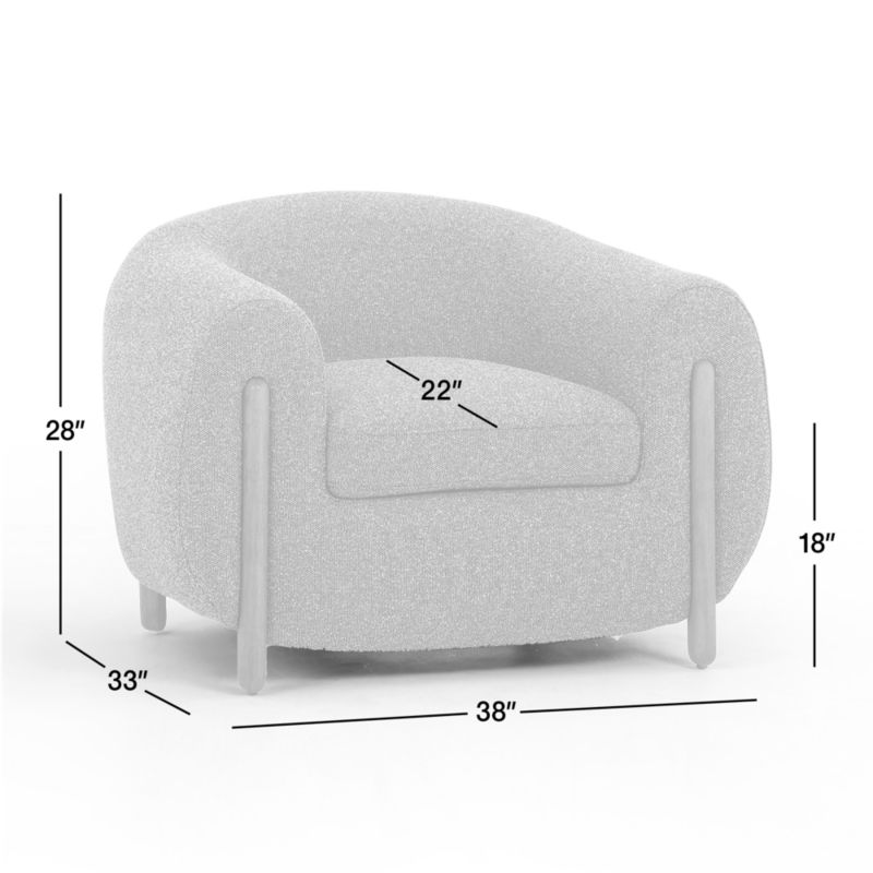 Nora Grey Tub Chair + Reviews Crate & Barrel