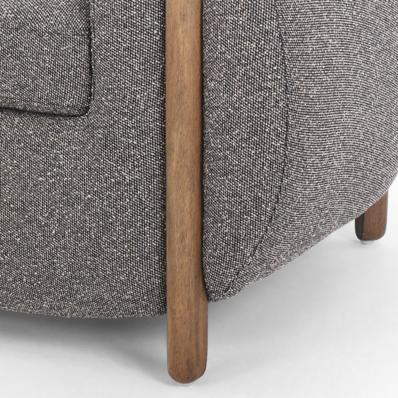 Nora Grey Tub Chair + Reviews Crate & Barrel