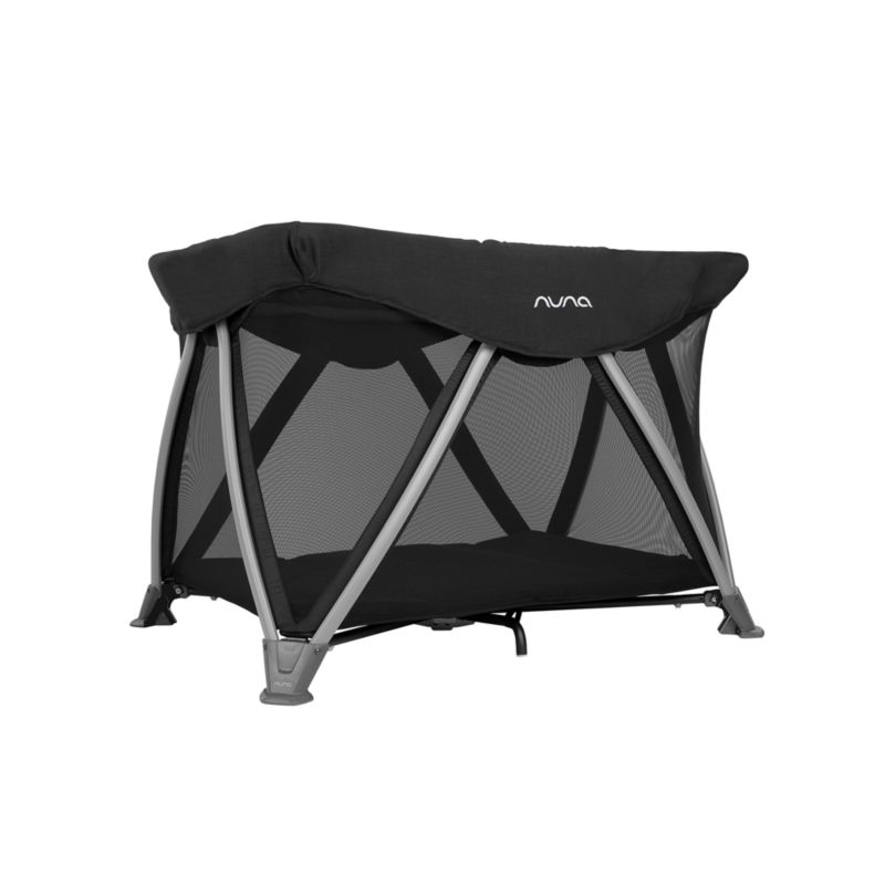 Nuna SENA aire Caviar Black Playard and Travel Crib + Reviews Crate