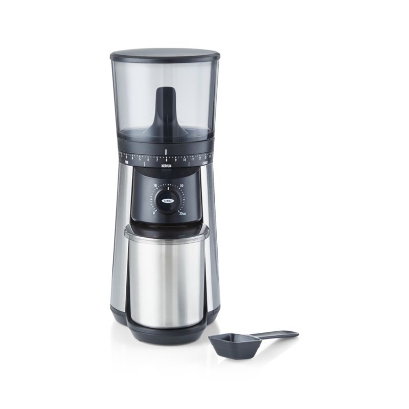 OXO Brew Adjustable Conical Burr Coffee Grinder + Reviews Crate & Barrel