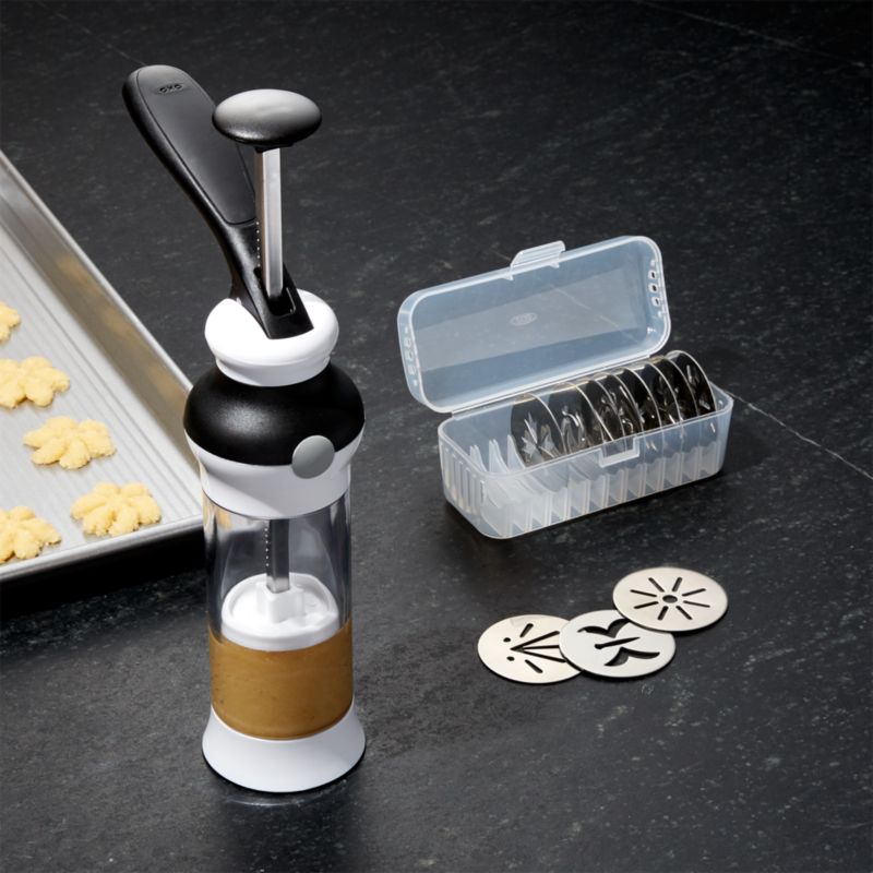 OXO Cookie Press with Disk Storage Case + Reviews | Crate & Barrel Canada