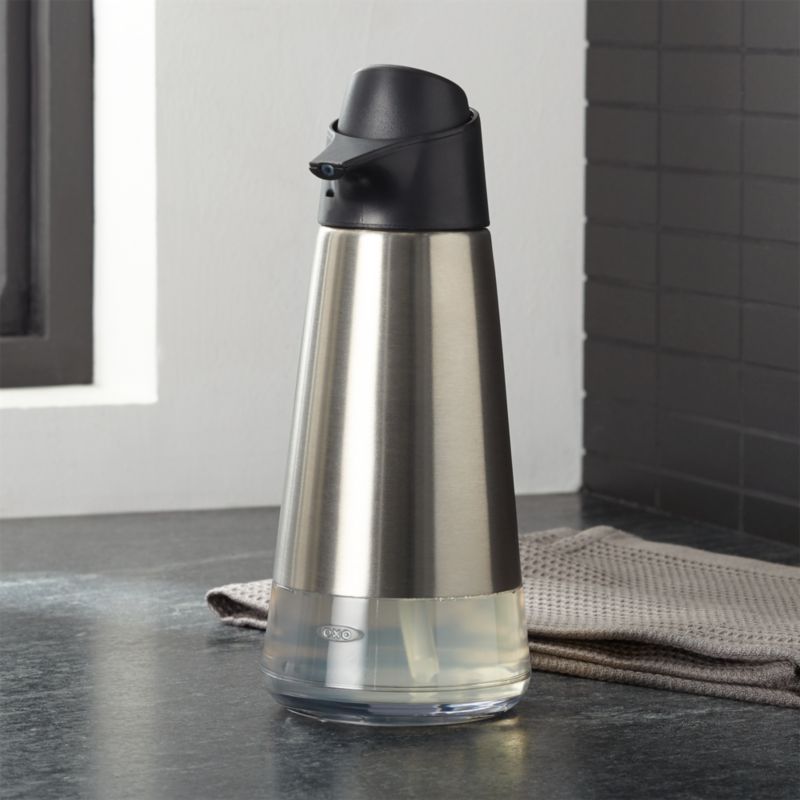 OXO Stainless Steel Soap Dispenser Pump + Reviews Crate & Barrel Canada