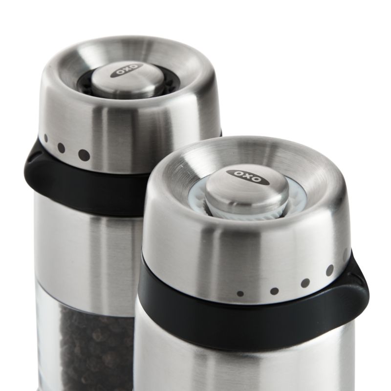OXO Salt and Pepper Grinders + Reviews Crate & Barrel
