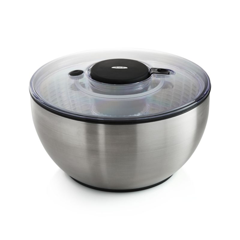OXO Stainless Steel Salad Spinner + Reviews Crate & Barrel