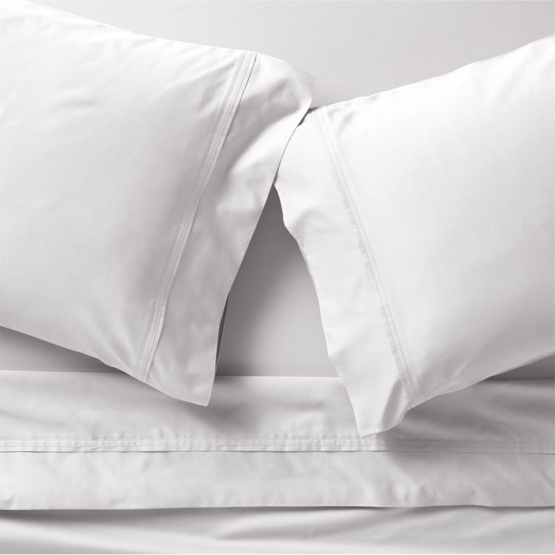 Favorite Organic Cotton Sateen White California King Bed Sheet Set