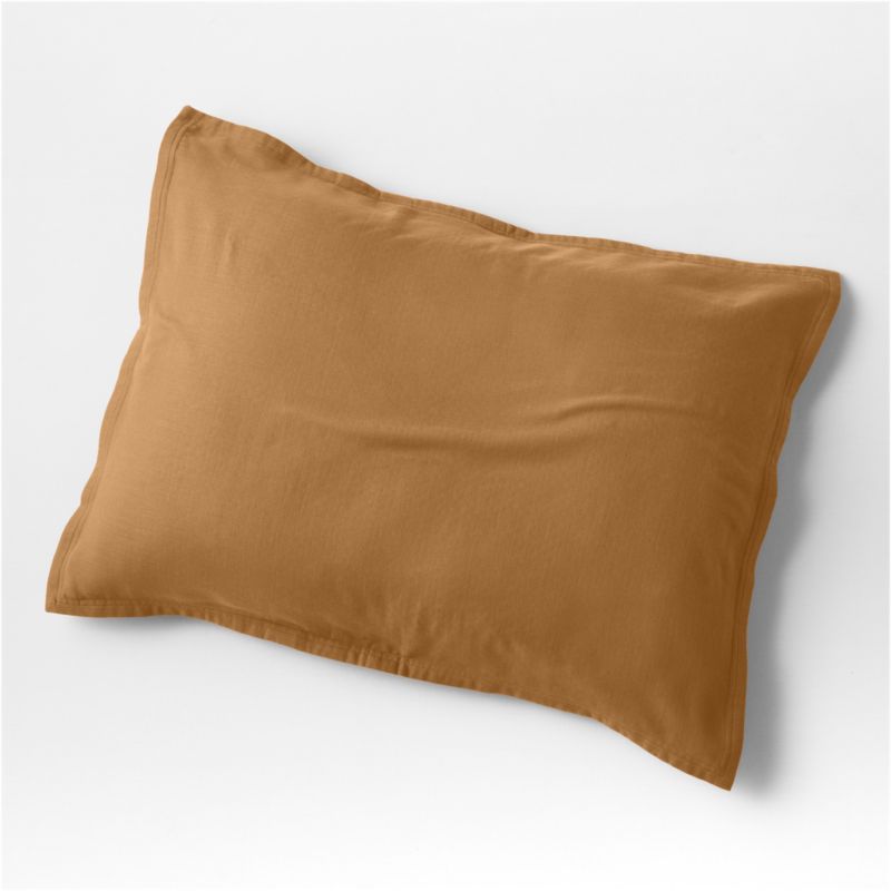 Organic Double Weave Brulee Brown Standard Pillow Sham + Reviews