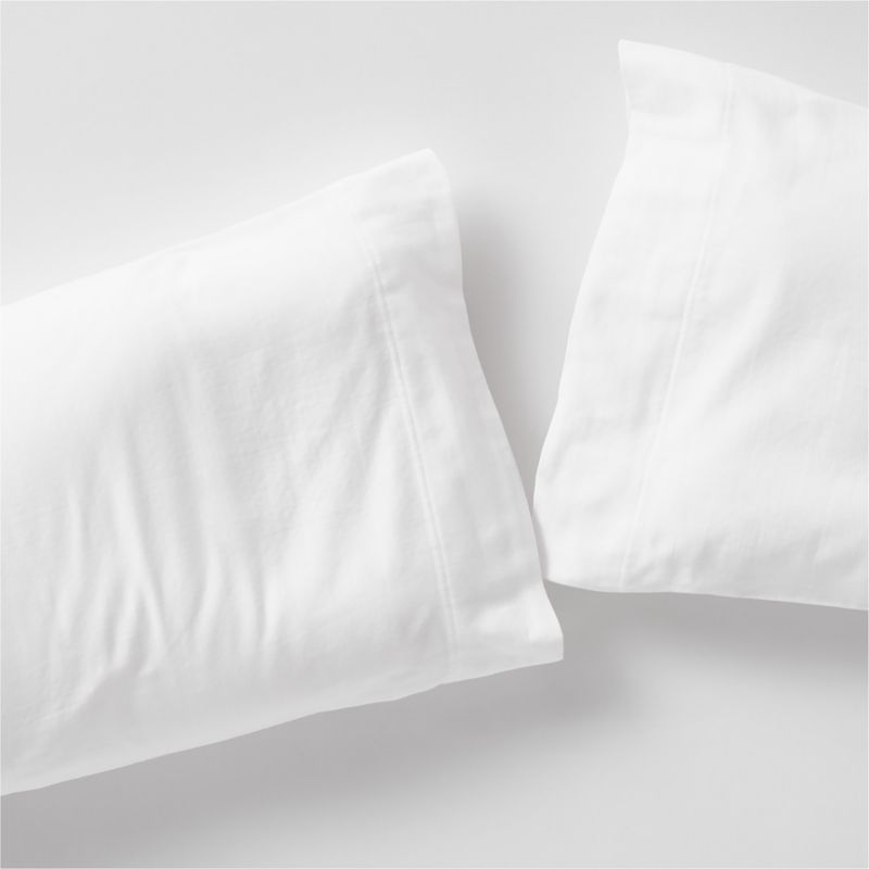 Aire Organic Cotton White King Pillowcases, Set of 2 + Reviews Crate