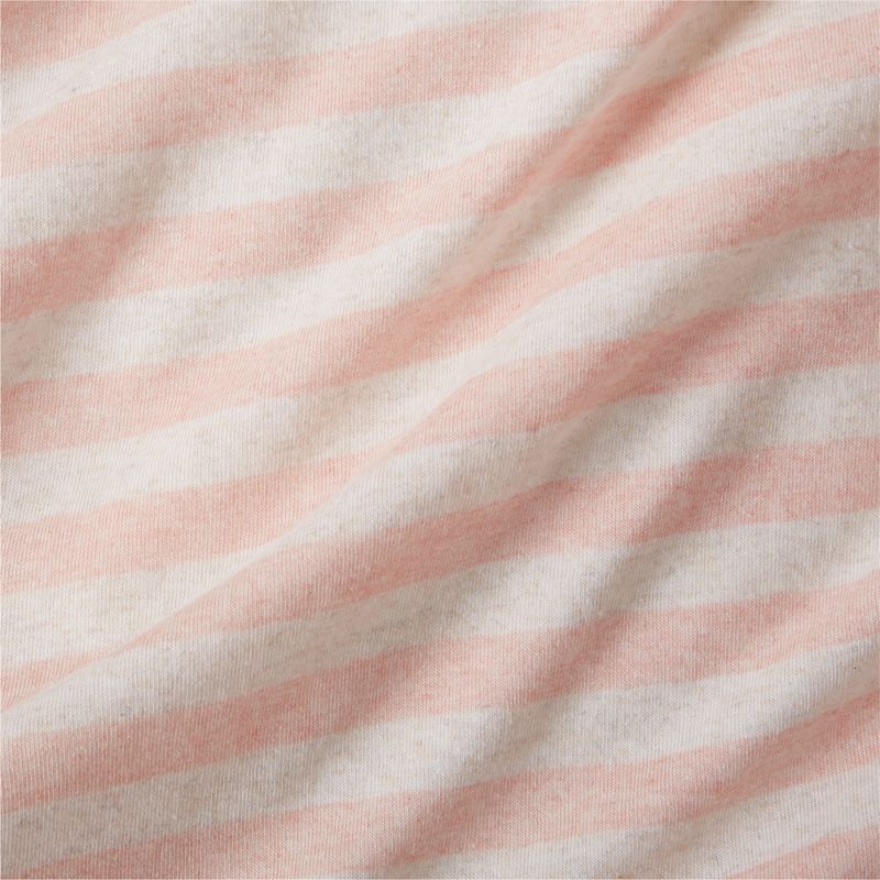 Modern Comfy Tee Pink Stripe Organic Cotton Jersey Kids Twin Duvet