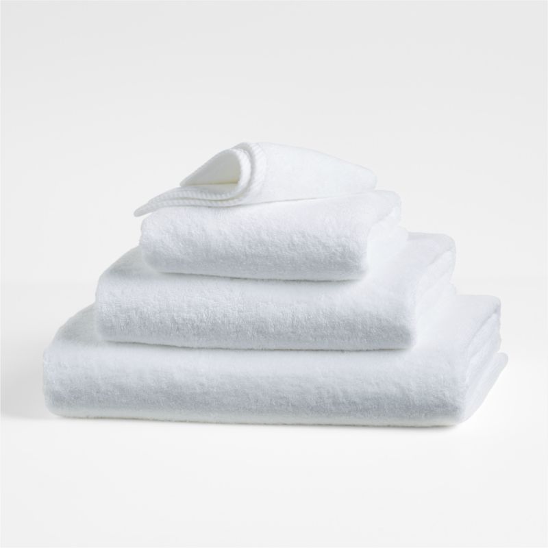 QuickDry White Organic Cotton Bath Sheet + Reviews Crate & Barrel