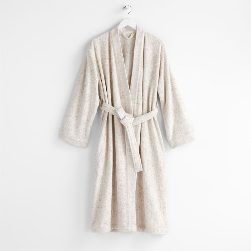 Organic Small/Medium Turkish Natural Beige Fleck Bathrobe + Reviews