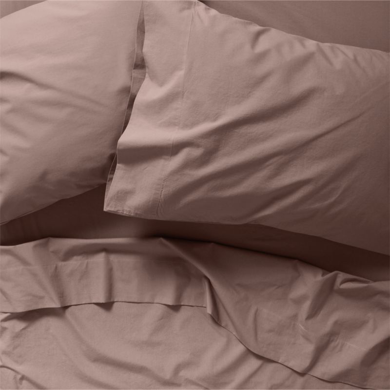 Kids Moody Mauve Washed Organic Cotton Sheet Set Crate & Kids