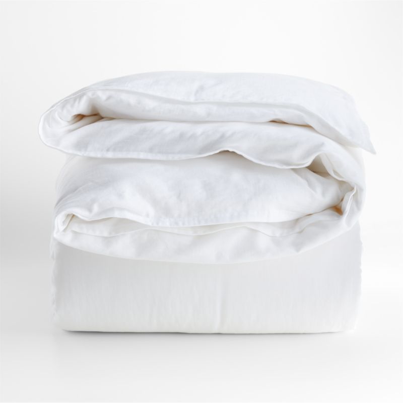 Aire Organic Cotton White Full/Queen Duvet Cover + Reviews Crate & Barrel