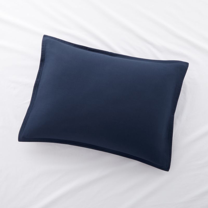 Organic Double Weave Indigo Pillow Shams Crate & Barrel Canada