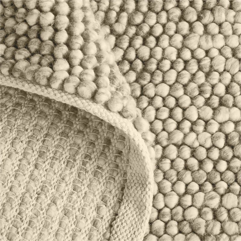 Orly Wool Blend Textured Cream and Grey Area Rug 8'x10' + Reviews