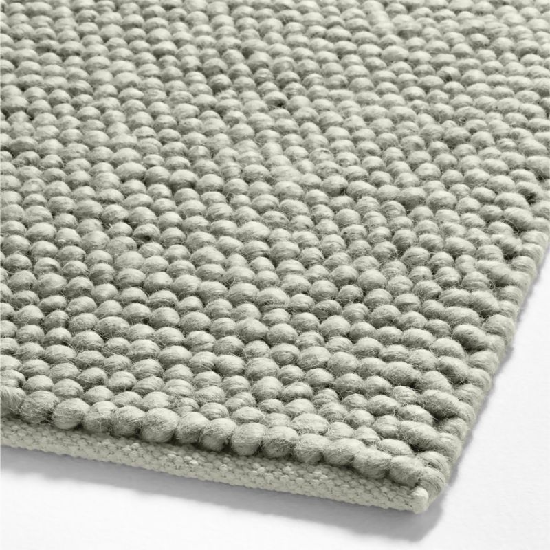 Orly Wool Blend Textured Grey Area Rug 9'x12' + Reviews Crate & Barrel