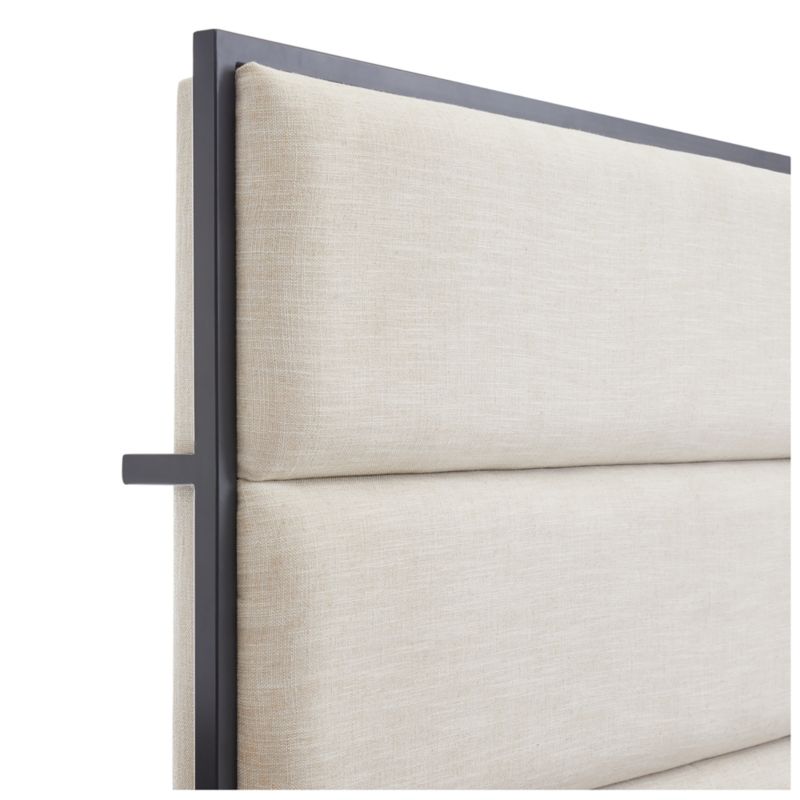 Oxford Ivory Upholstered Weathered Brown Metal King Bed + Reviews