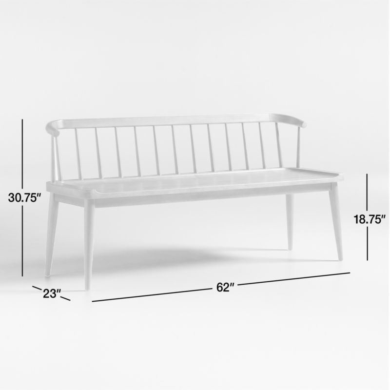 Pali Black Wood Dining Bench + Reviews Crate & Barrel