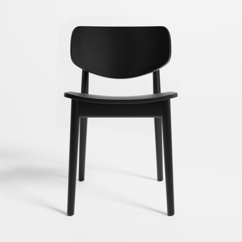 Paolo Black Wood Dining Chair + Reviews Crate & Barrel