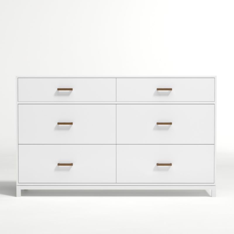 Parke White Wood 6Drawer Kids Dresser + Reviews Crate & Kids