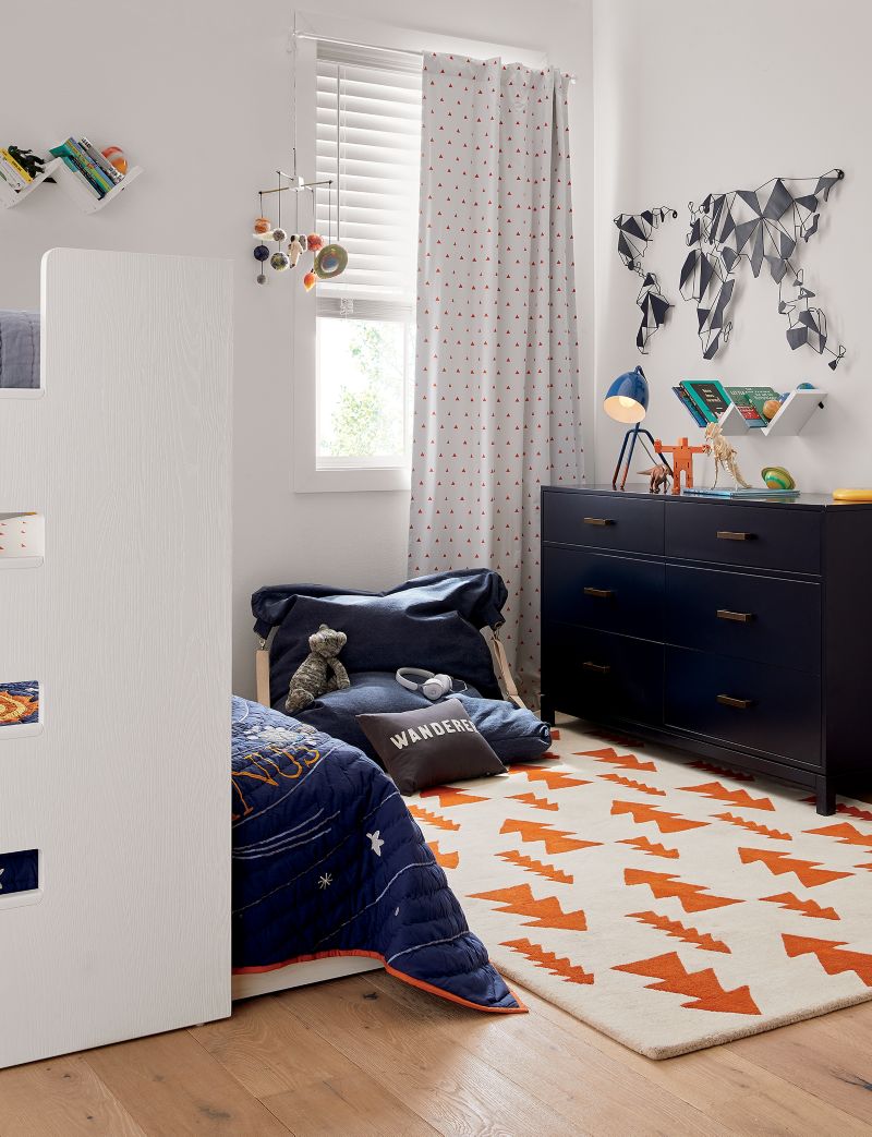 Kids Blue Bean Bag Bed Chair + Reviews Crate & Kids Canada