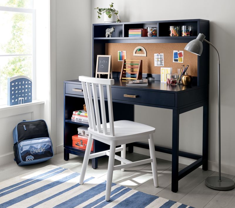 Kids Parke Navy Blue Desk and Hutch Crate & Kids Canada