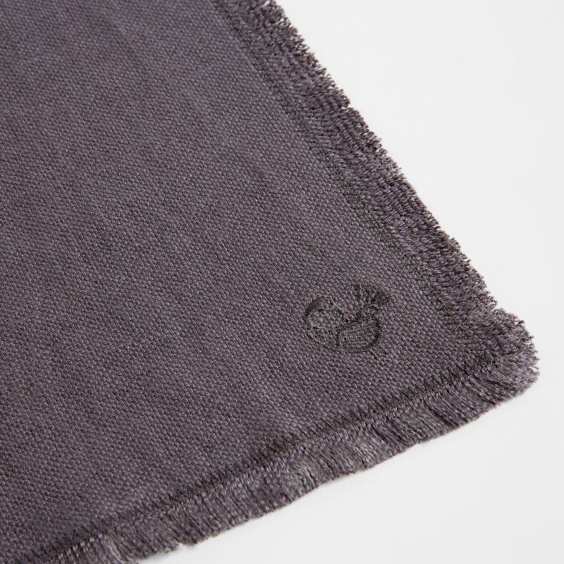 Pepa Grey Fringe Placemat by Eric Adjepong + Reviews Crate & Barrel