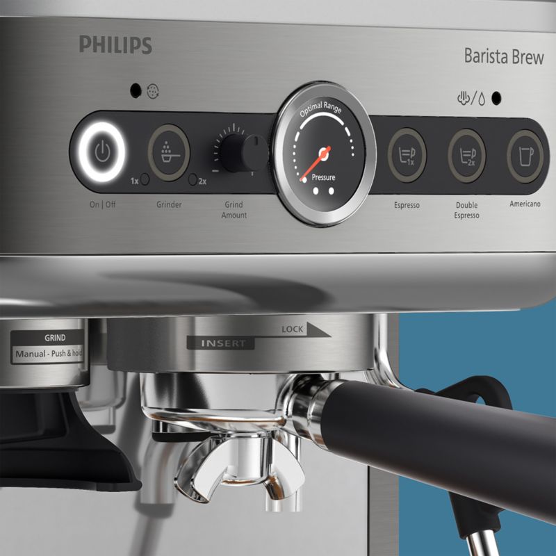 Philips BaristaBrew Dual Bean Hopper Espresso Machine in Stainless
