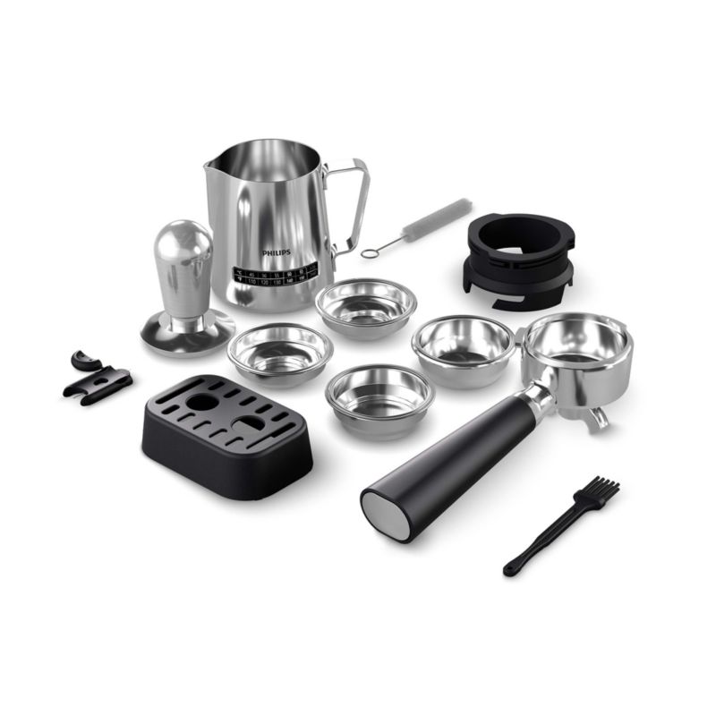 Philips BaristaBrew Dual Bean Hopper Espresso Machine in Stainless Steel + Reviews Crate & Barrel