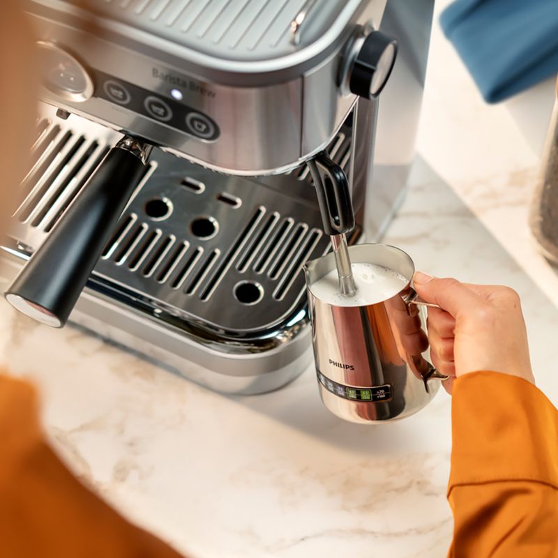 Philips BaristaBrew Dual Bean Hopper Espresso Machine in Stainless Steel + Reviews Crate & Barrel