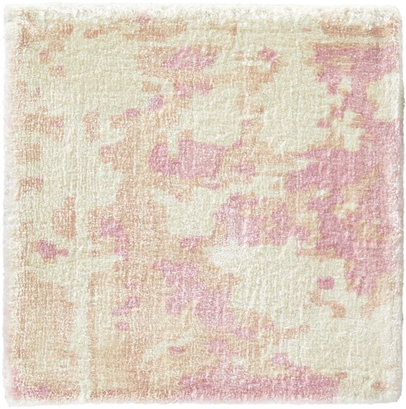 Pink Printed Viscose Rug Swatch + Reviews Crate & Kids