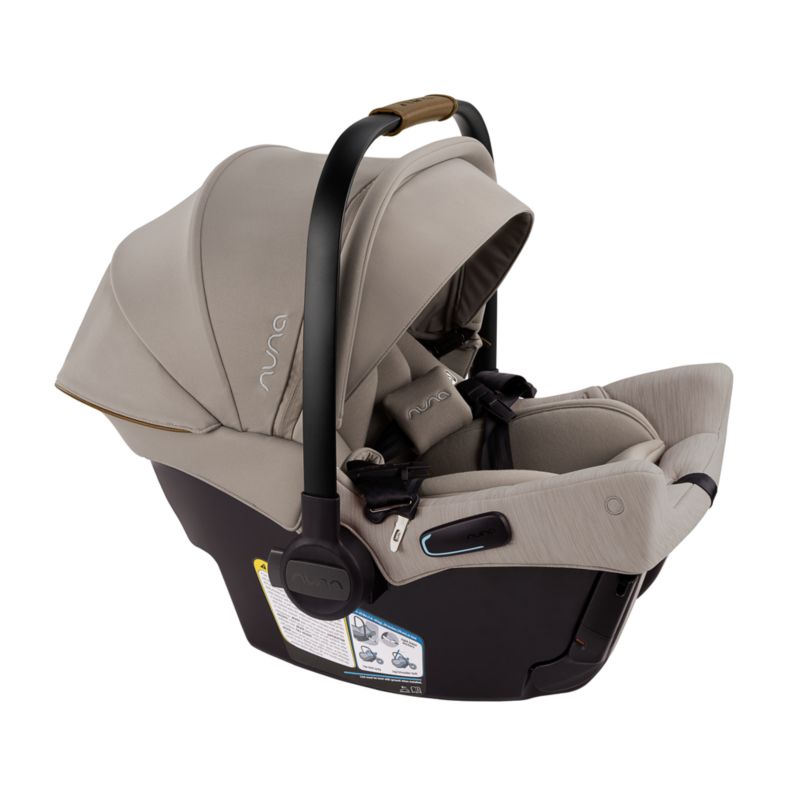 Nuna PIPA Urbn Hazelwood Light Brown Baseless Baby Car Seat + TRVL