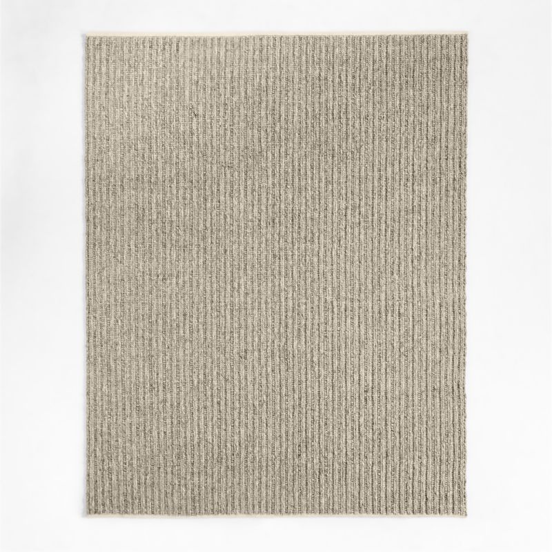 Prato Wool Braided Oatmeal Beige Area Rug 8'x10' Crate & Barrel