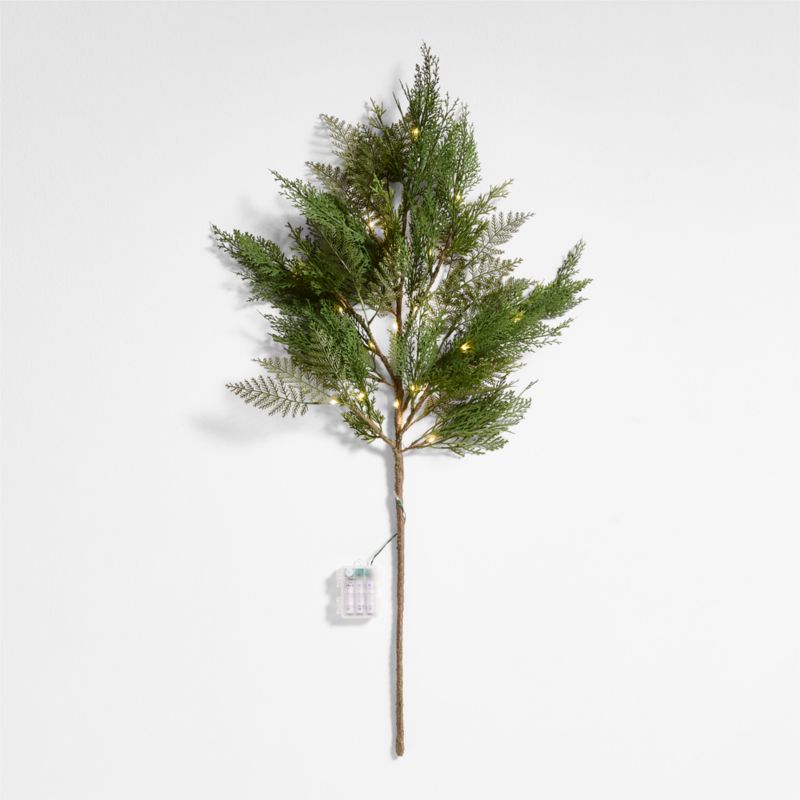 Faux Hemlock PreLit Holiday Stem + Reviews Crate & Barrel Canada