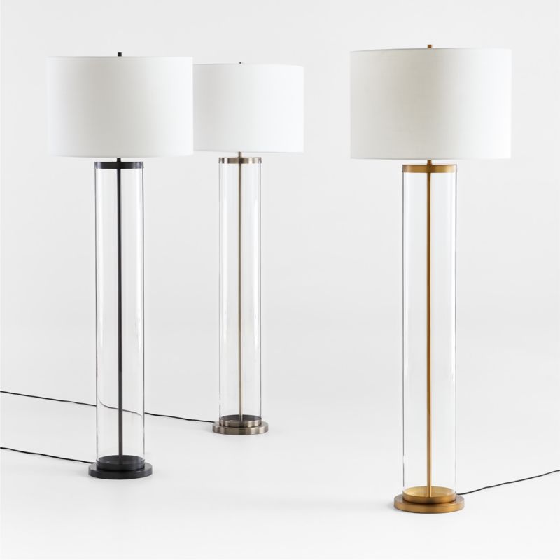 Promenade Floor Lamps with White Shades Crate & Barrel Canada