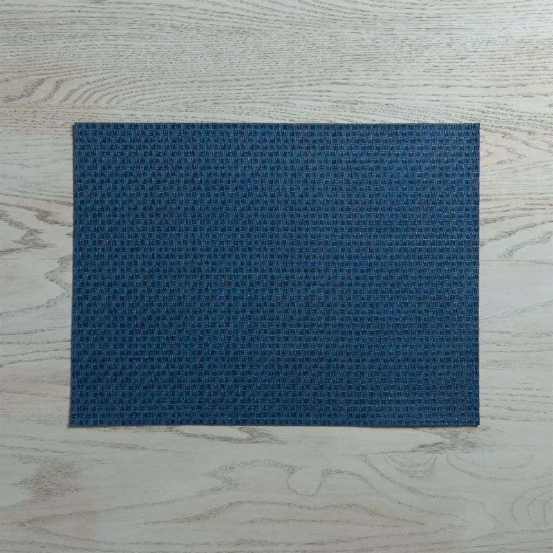 Chilewich Rectangular Purl Blue Vinyl Placemat + Reviews Crate