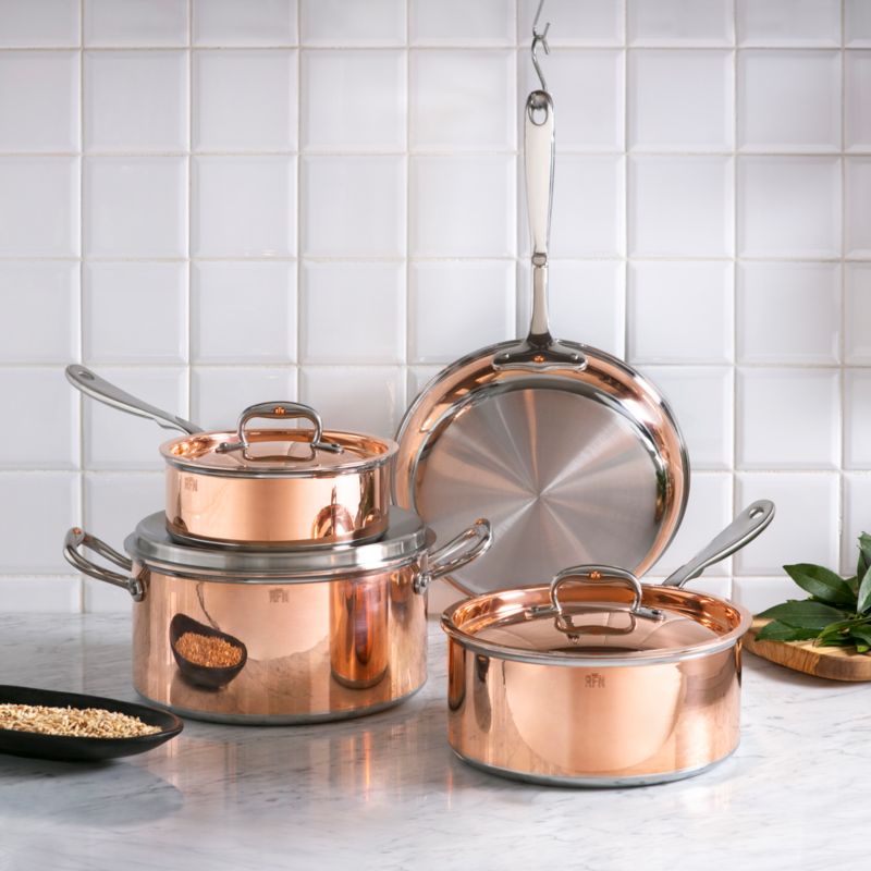 RFN by Ruffoni Copper 7Piece Cookware Set + Reviews Crate & Barrel