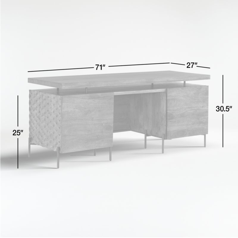 Raffael Carved Mango Wood Executive Desk + Reviews Crate & Barrel