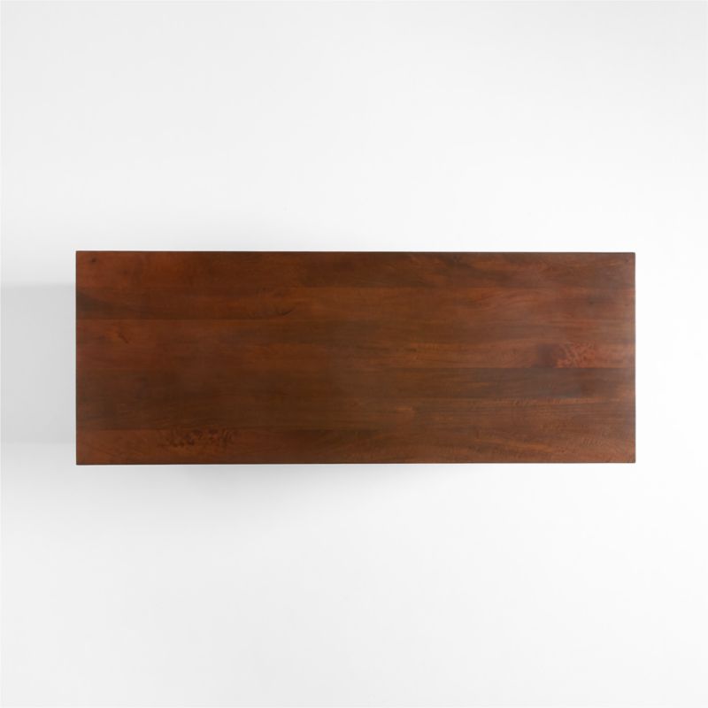 Raffael Carved Mango Wood Executive Desk + Reviews Crate & Barrel